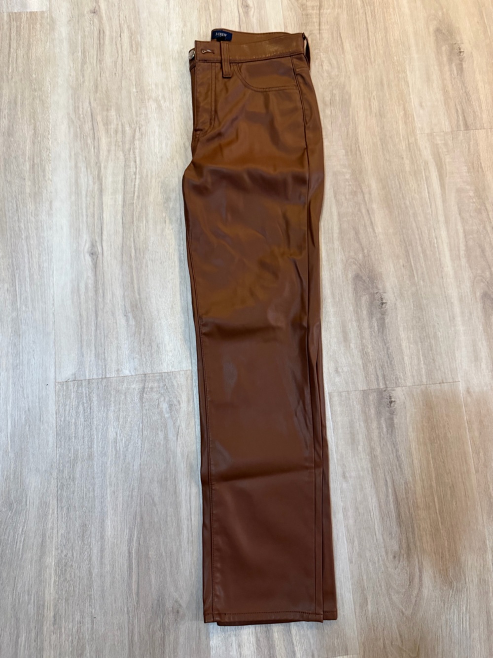 J. Crew Chestnut Faux Leather Pants